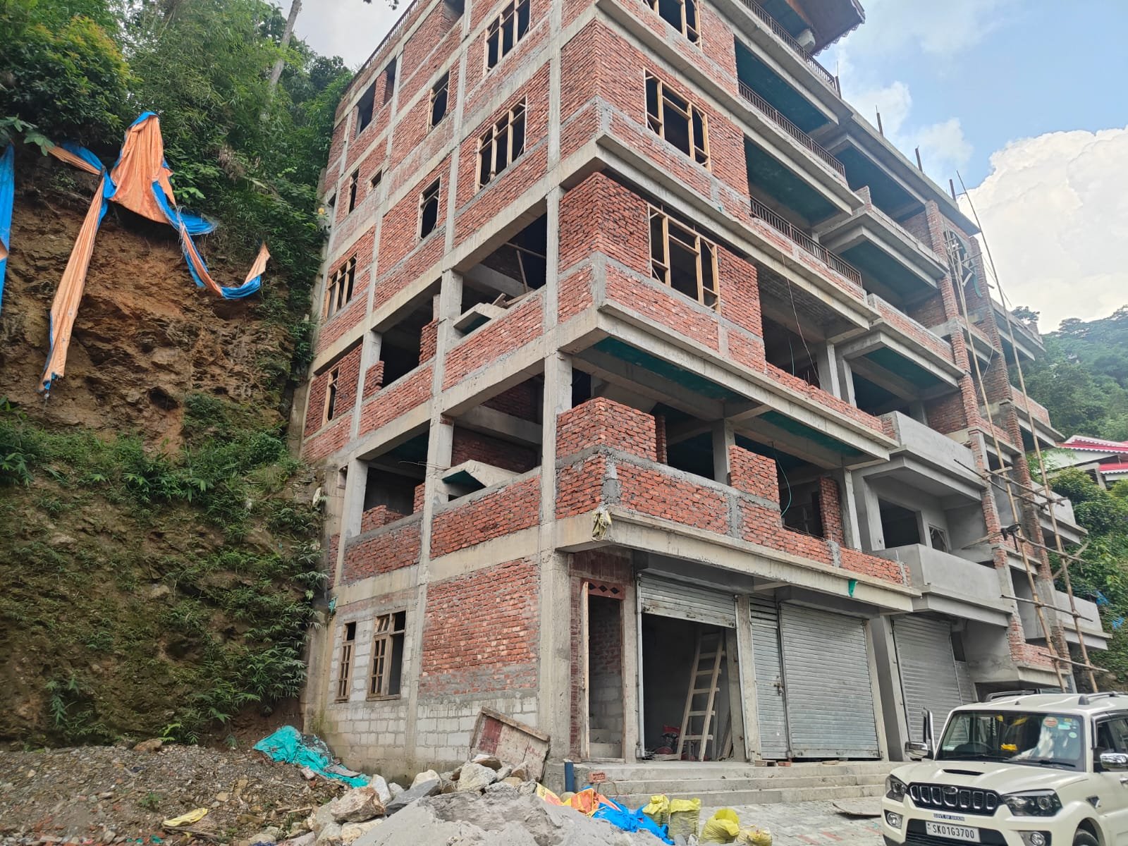 Earthworks and slope development in Sikkim